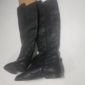 Sofft Woman's Black Leather Riding Boots Size 8.5M